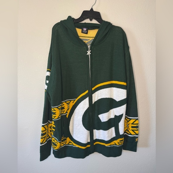 NFL Apparel Green Bay Packers Klew Big Logo Full-Zip Hoodie - Picture 2 of 11